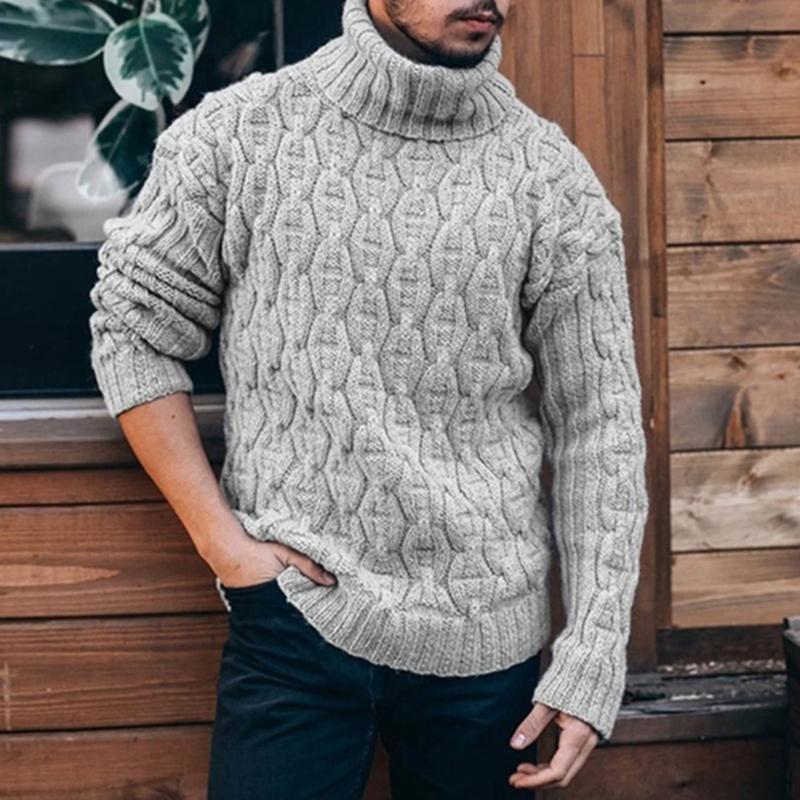 Rollkragen-Strickpullover