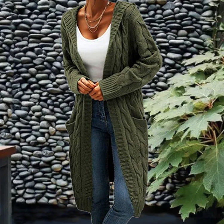 Mittellanger Cardigan-Pullover im Idle-Stil