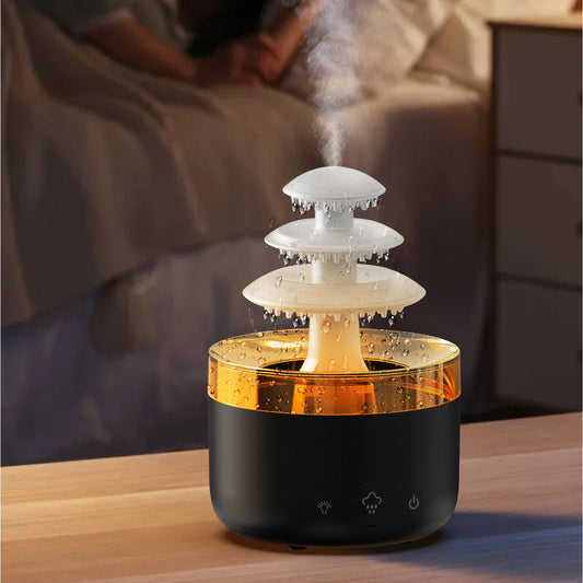 Yunyu Aroma-Diffusor, bunter Luftbefeuchter mit Farbverlauf und Ambientelicht