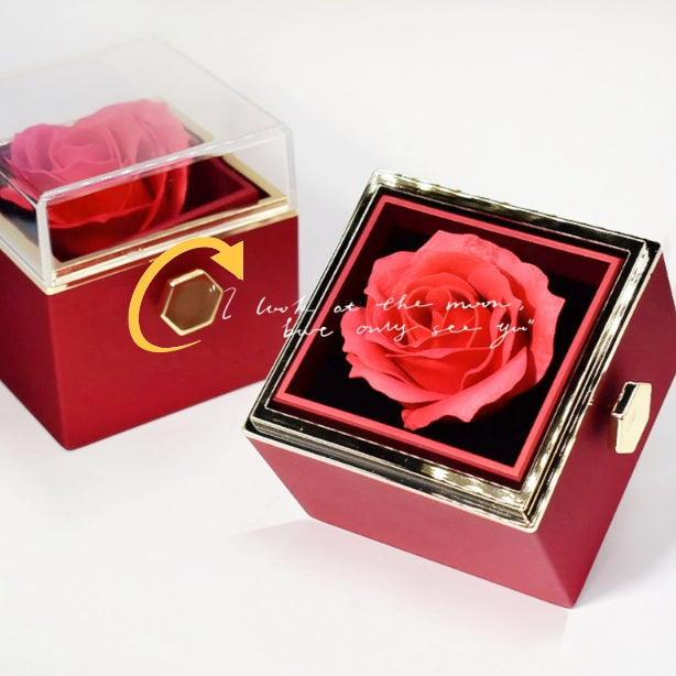 Rotierende Seifenblumen-Rosen-Geschenkbox